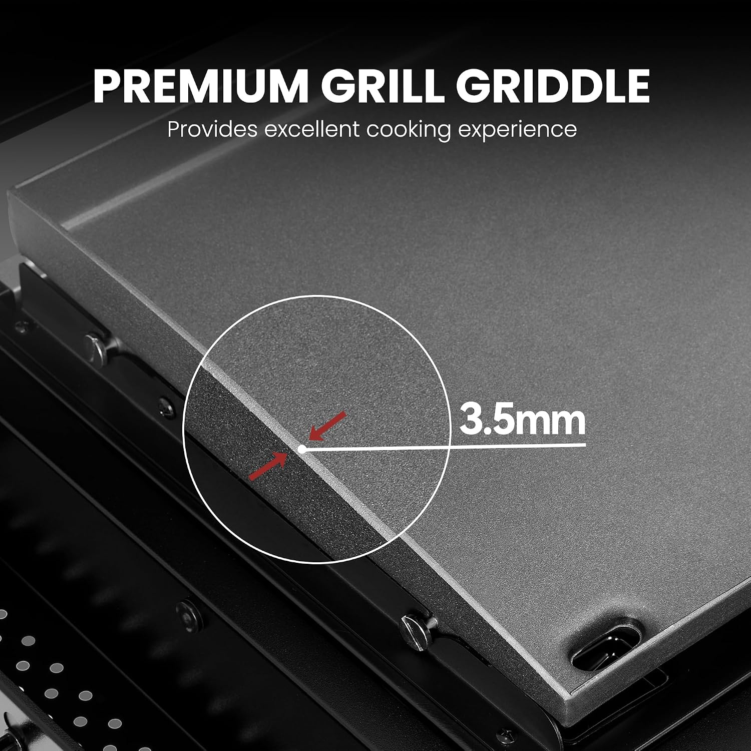 PD3003 3-Burner Portable Gas Griddle with Folding Stand Black - Image 5